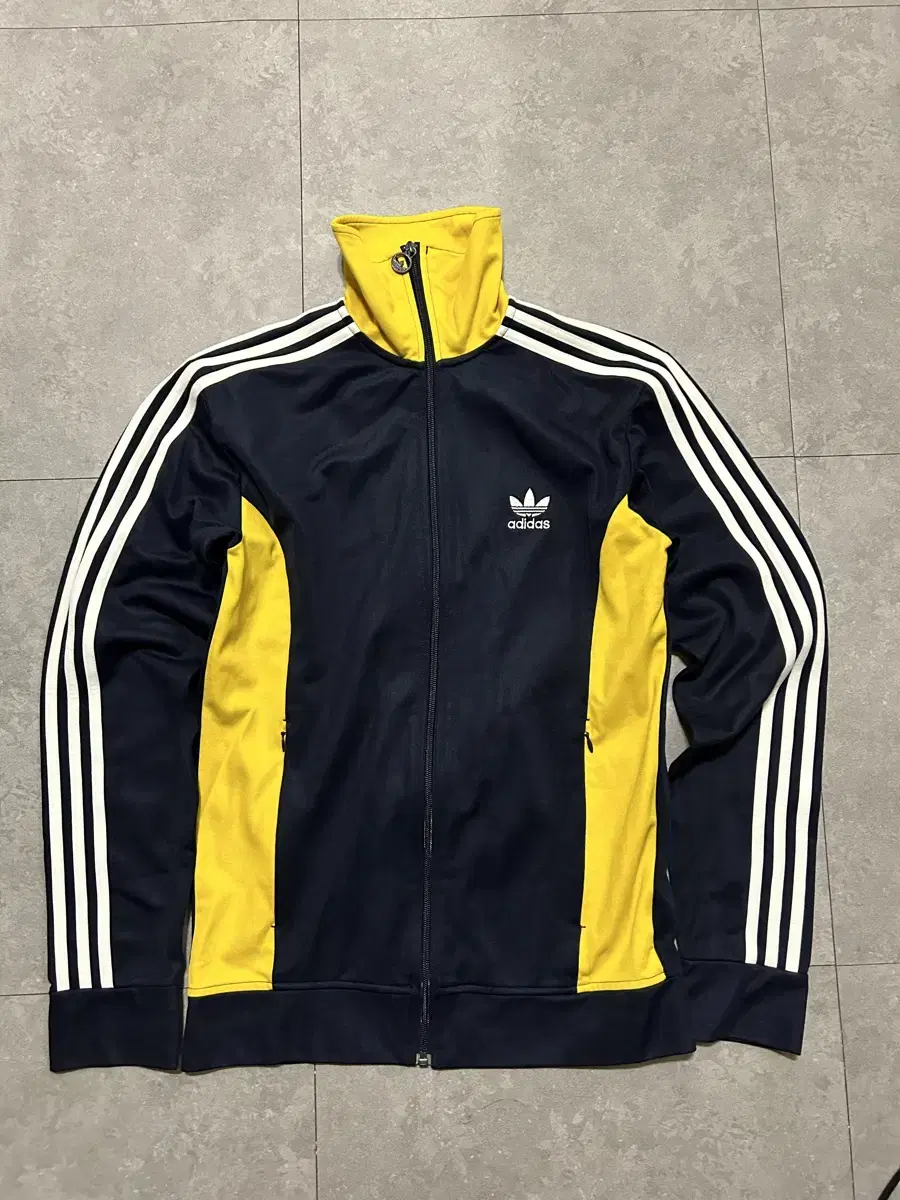 Adidas Europa Navy-Yellow Vintage Track Top Jersey Full Zip Jacket