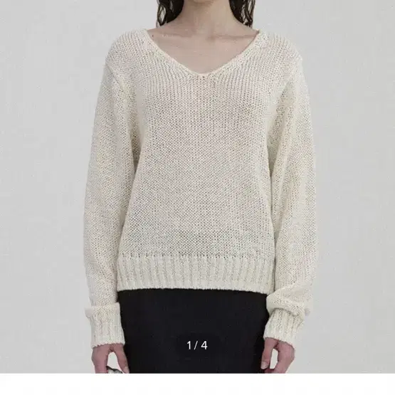 낫띵리튼 sia v-neck pullover 머스타드