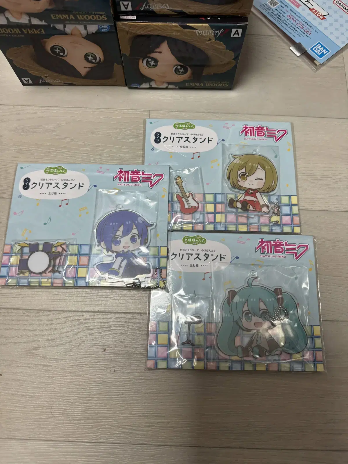 Limited Edition Vocaloid Acrylic Stand Set of 3 Kaito, Meiko, and Hatsunemiku