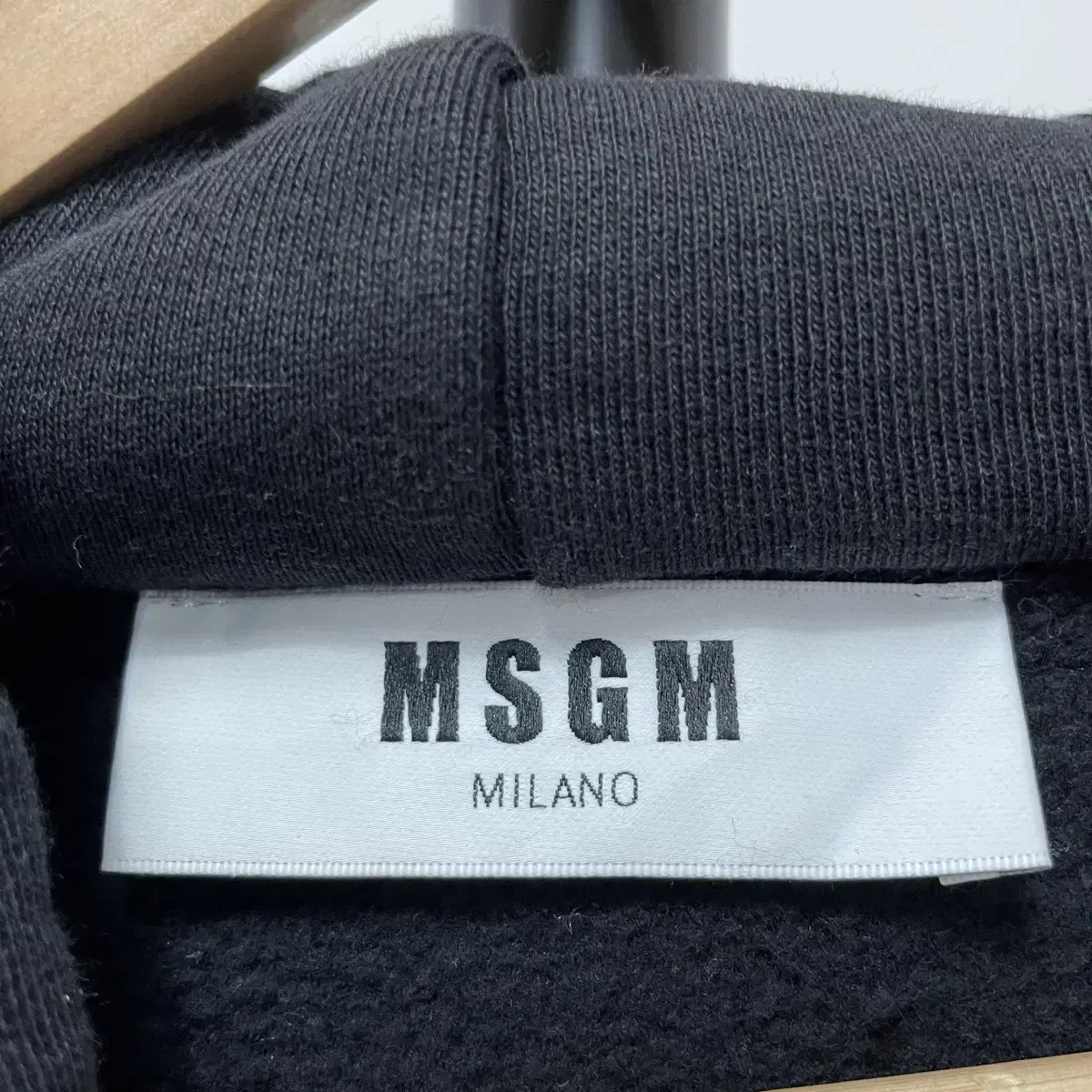 MSGM 후드 모자 로고 블랙