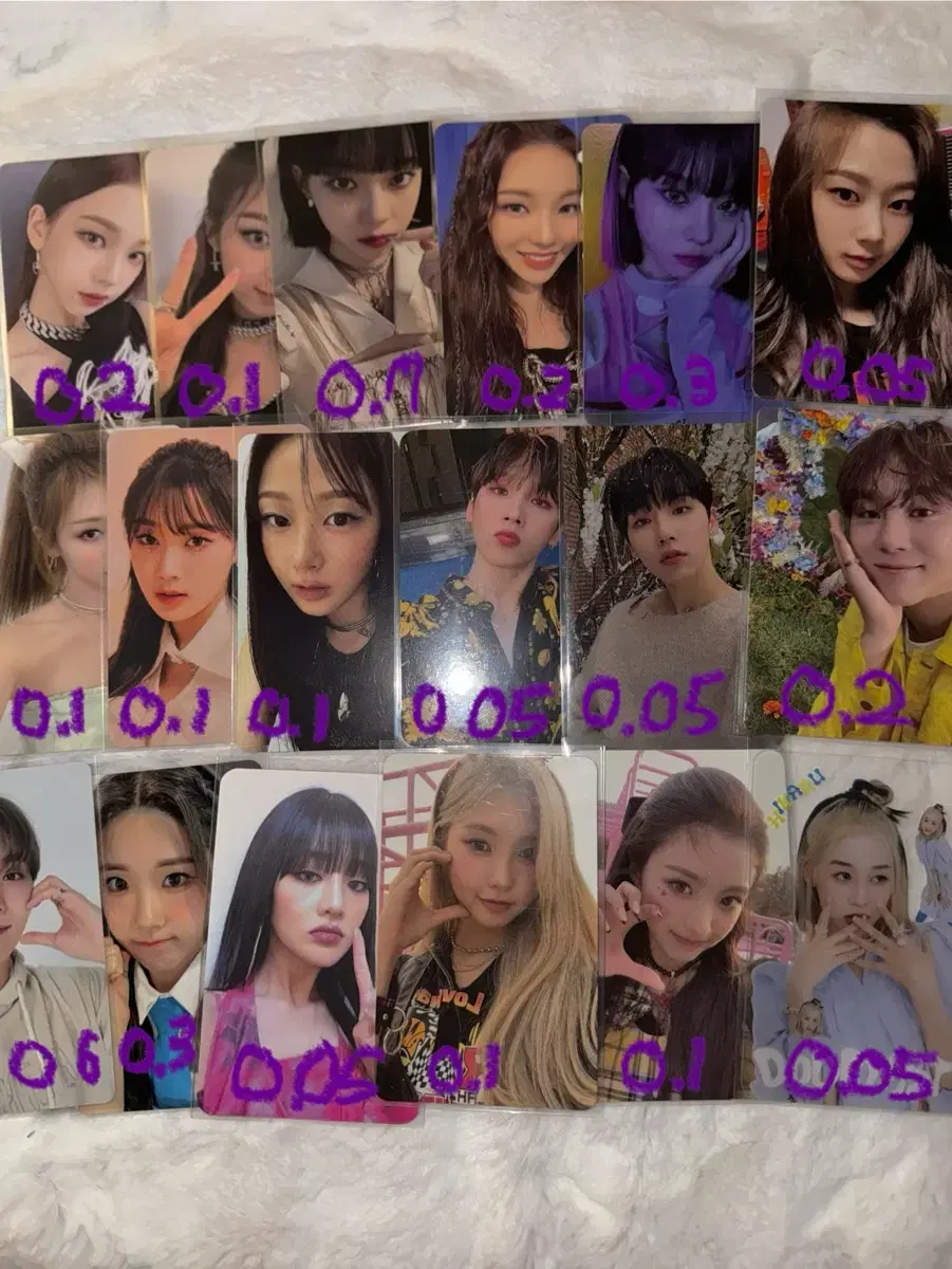 여돌남돌 photocard sell aespa kep1er class:y gidle seventeen AB6IX