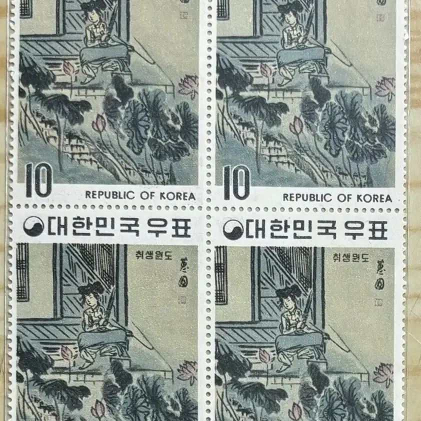 명화우표, 명화시리즈3집3종, 블럭우표