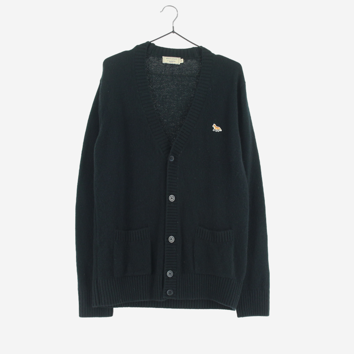 (Genuine)[M]Maison Kitsune Wool100 Black Cardigan(sw1651)