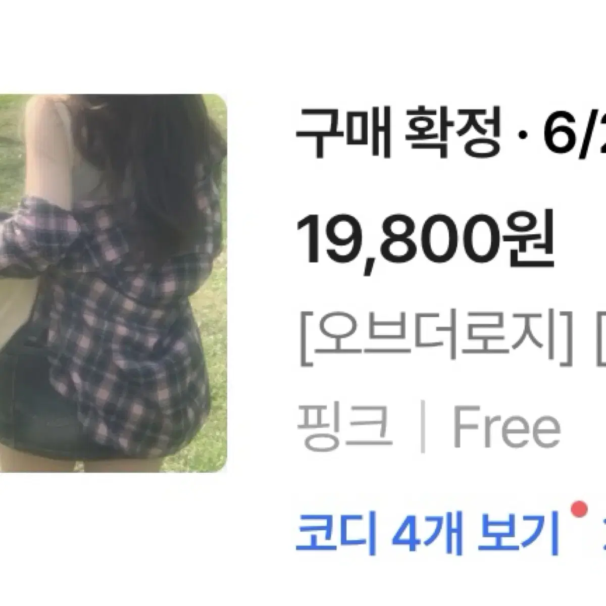 에이블리 오브더로지 체크 남방 셔츠