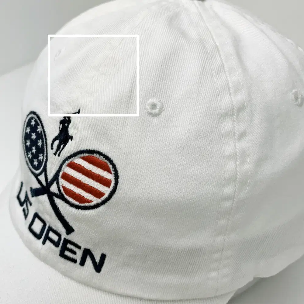 Polo 폴로 랄프로렌 코튼 치노 볼캡 모자 화이트 US OPEN