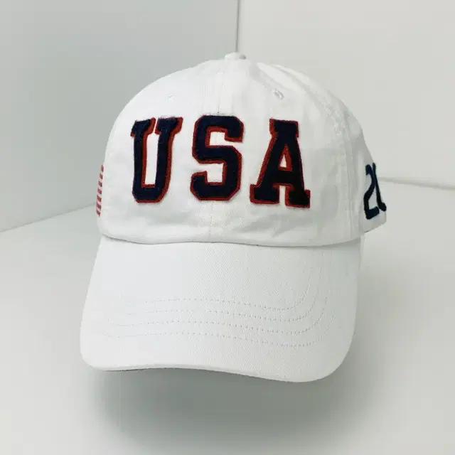 Polo 폴로 랄프로렌 볼캡 모자 화이트 USA 자수