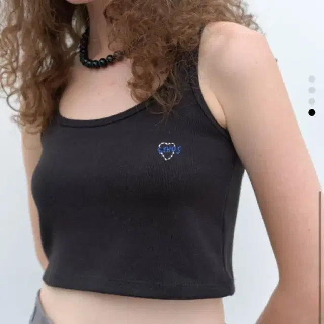 Ethos Heart crop sleeveless black