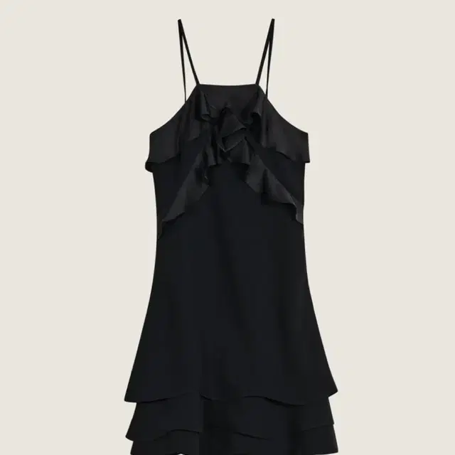 lea 르에 FLORAL FRILL DRESS / BLACK