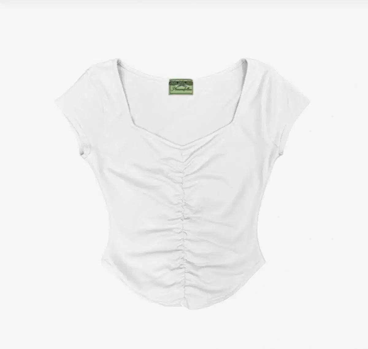 Shirring Top with Plunge No Follow