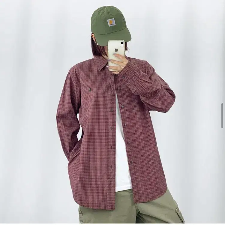 [XL]Polo Burgundy Green Short Sleeve Shirt CH5625