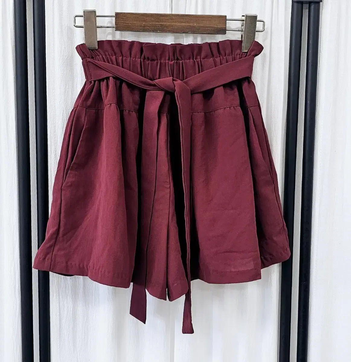 High-waisted skirt pants, banded skirt pants, chiffon shorts