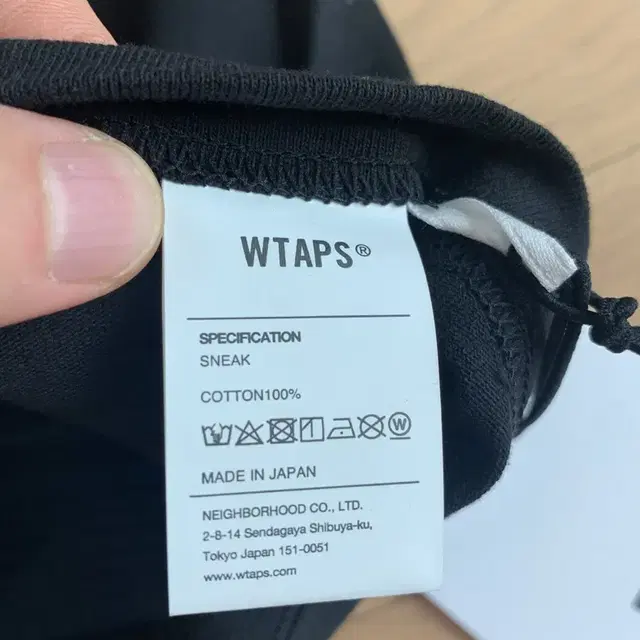 [L] WTAPS 더블탭스 롱슬리브 긴팔 티셔츠 블랙