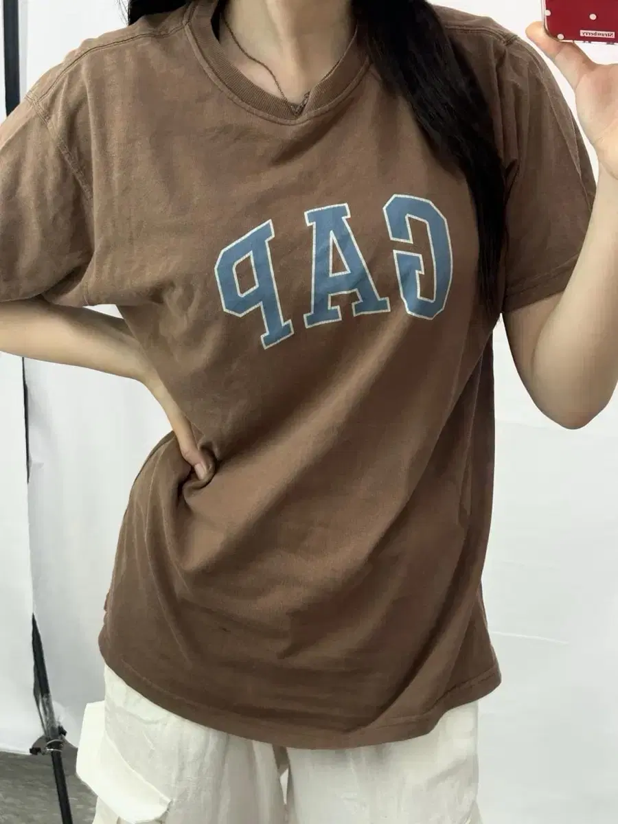 GAP Gap Chocolate Brown Rough Hip Vahn Tee (M)