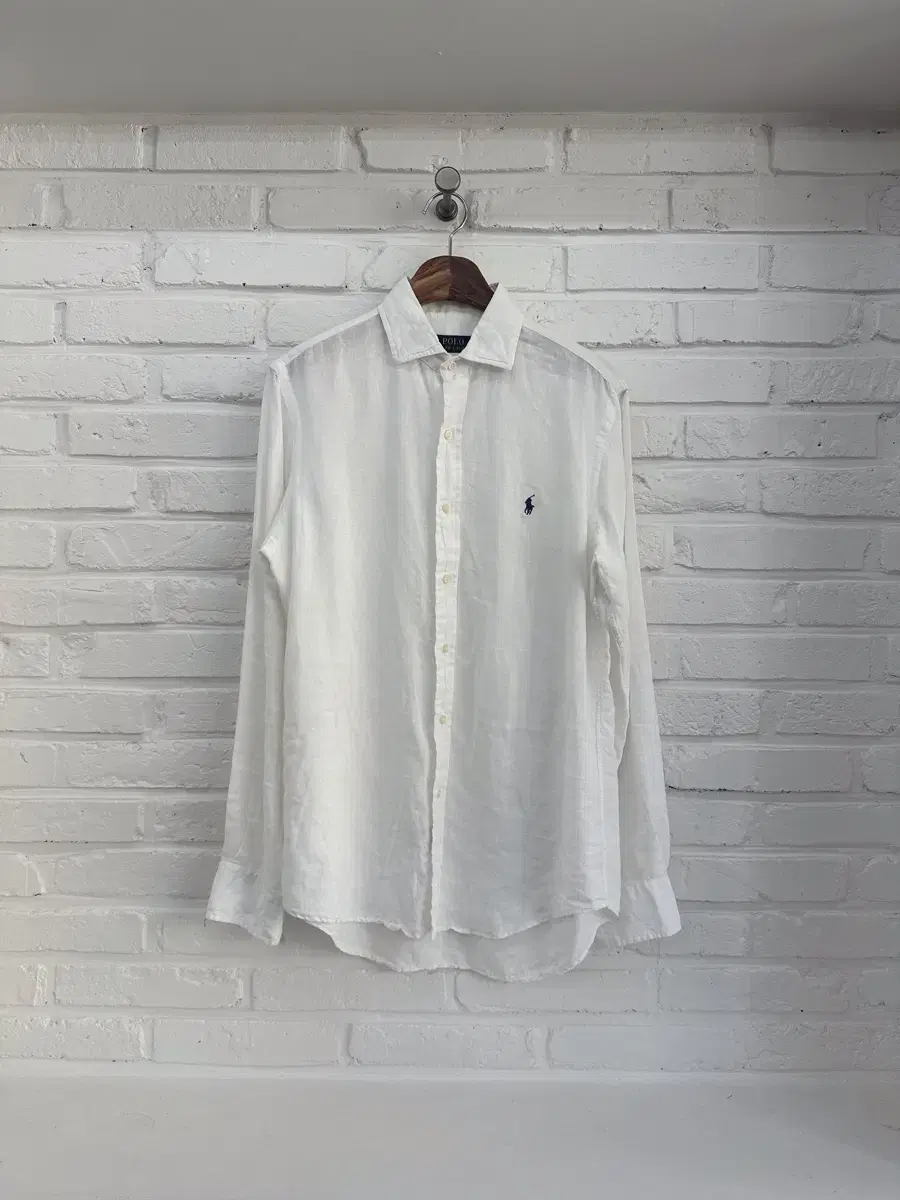 Polo white linen shirt