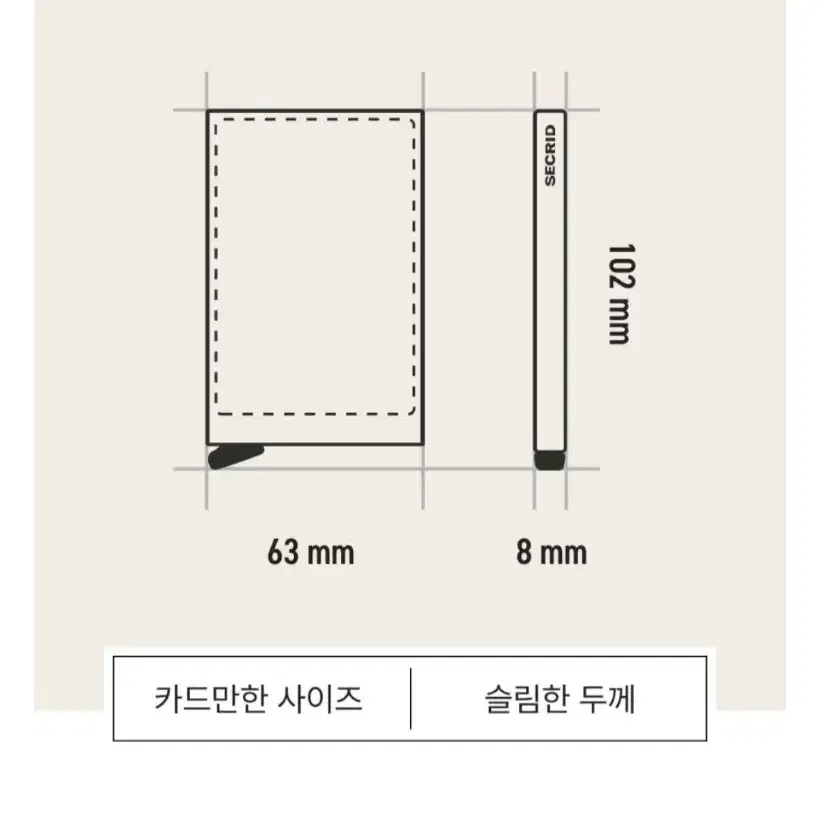 SECRID 시크리드 카드프로텍터 티타늄카드지갑 새것