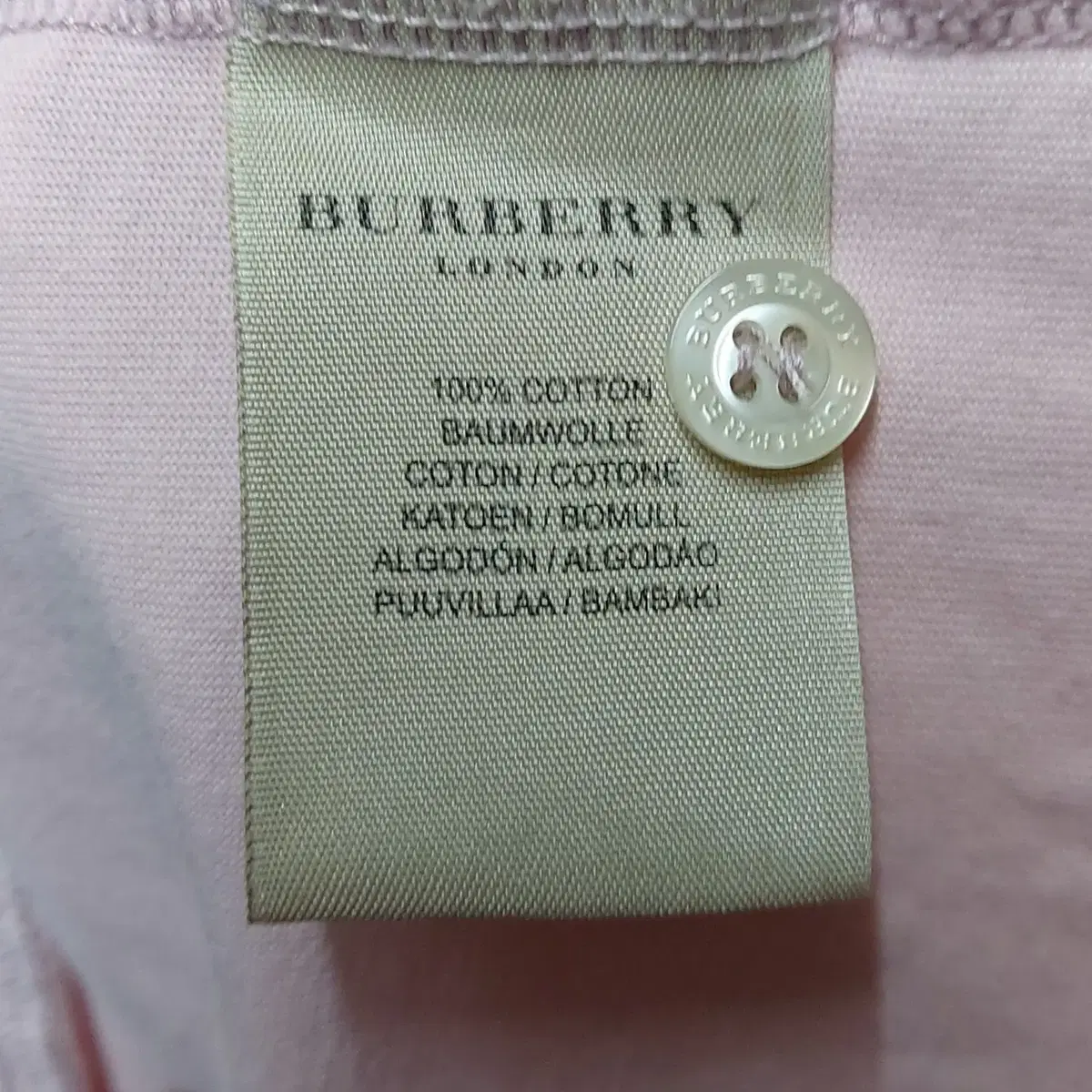 정품] Burberry/버버리 L/100 카라스트라이프 티셔츠