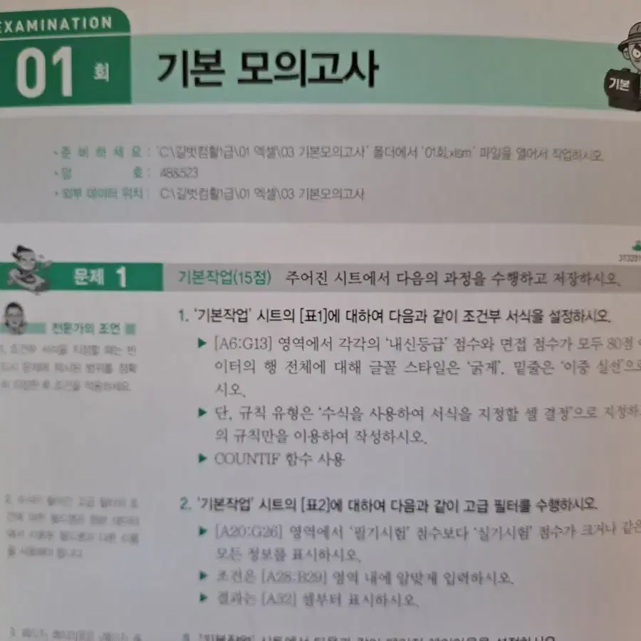 컴퓨터활용능력 1급실기 시나공 5권