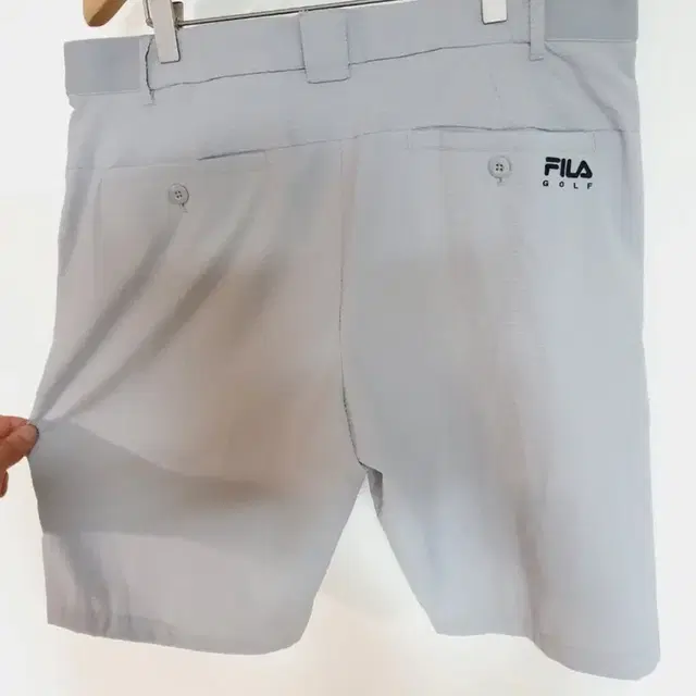 휠라 FILA 골프 옆밴딩 시어서커 반바지-라이트그레이,2XL/36