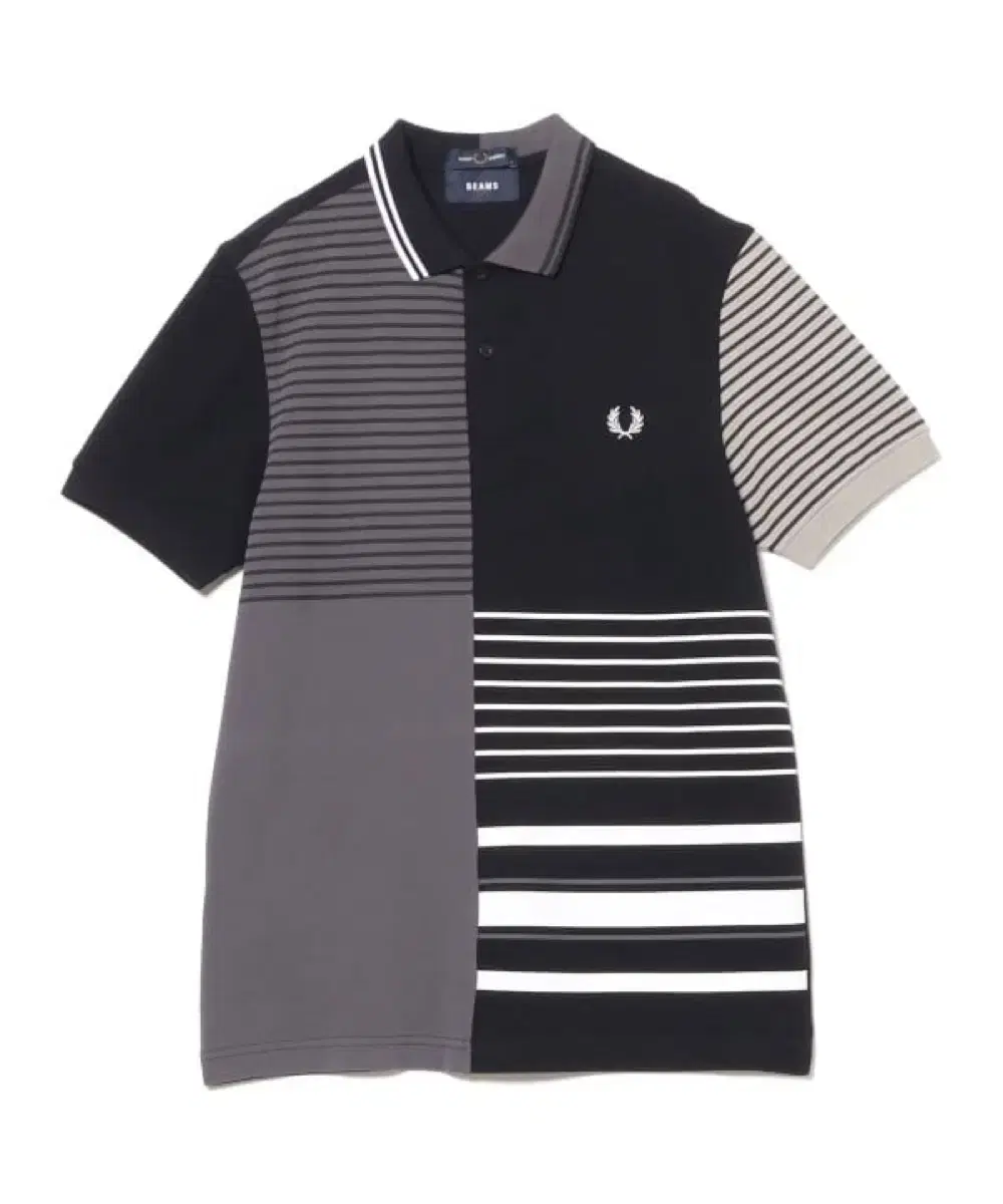 (NEW) Beams Fred Perry Star Zuu Polo Shirt | Border Black