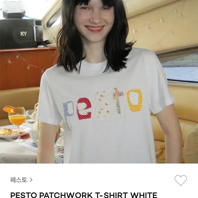 [새 상품]PESTO PATCHWORK T-SHIRT WHITE