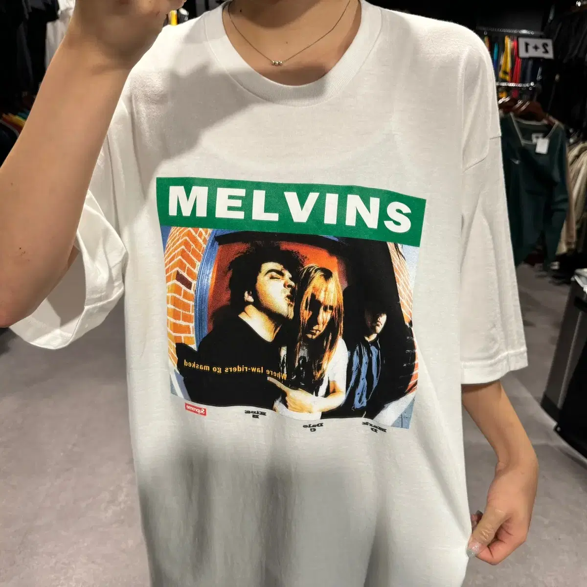 (546) Supreme 슈프림 MELVINS 프린팅 티셔츠 화이트