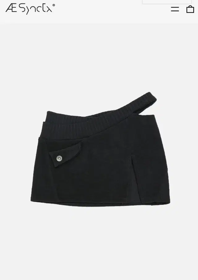 에이시넥틱스 aesynctx Y ASYMMETRIC MINI SKIRT