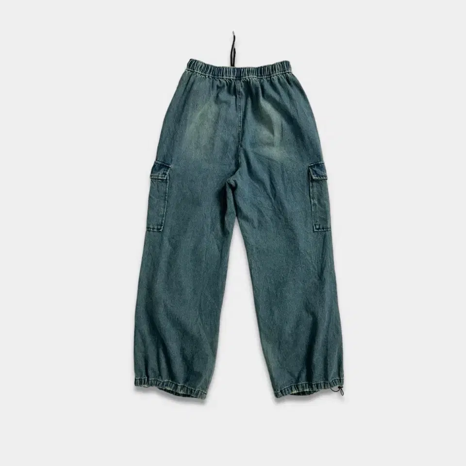 vintage denim parachute cargo pants