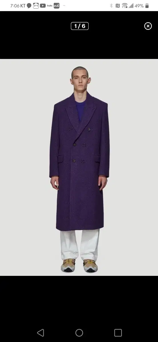 Arcane Studios Purple Long Coat Faux Solid Homme Time Homme Wooyoung Wooyoung