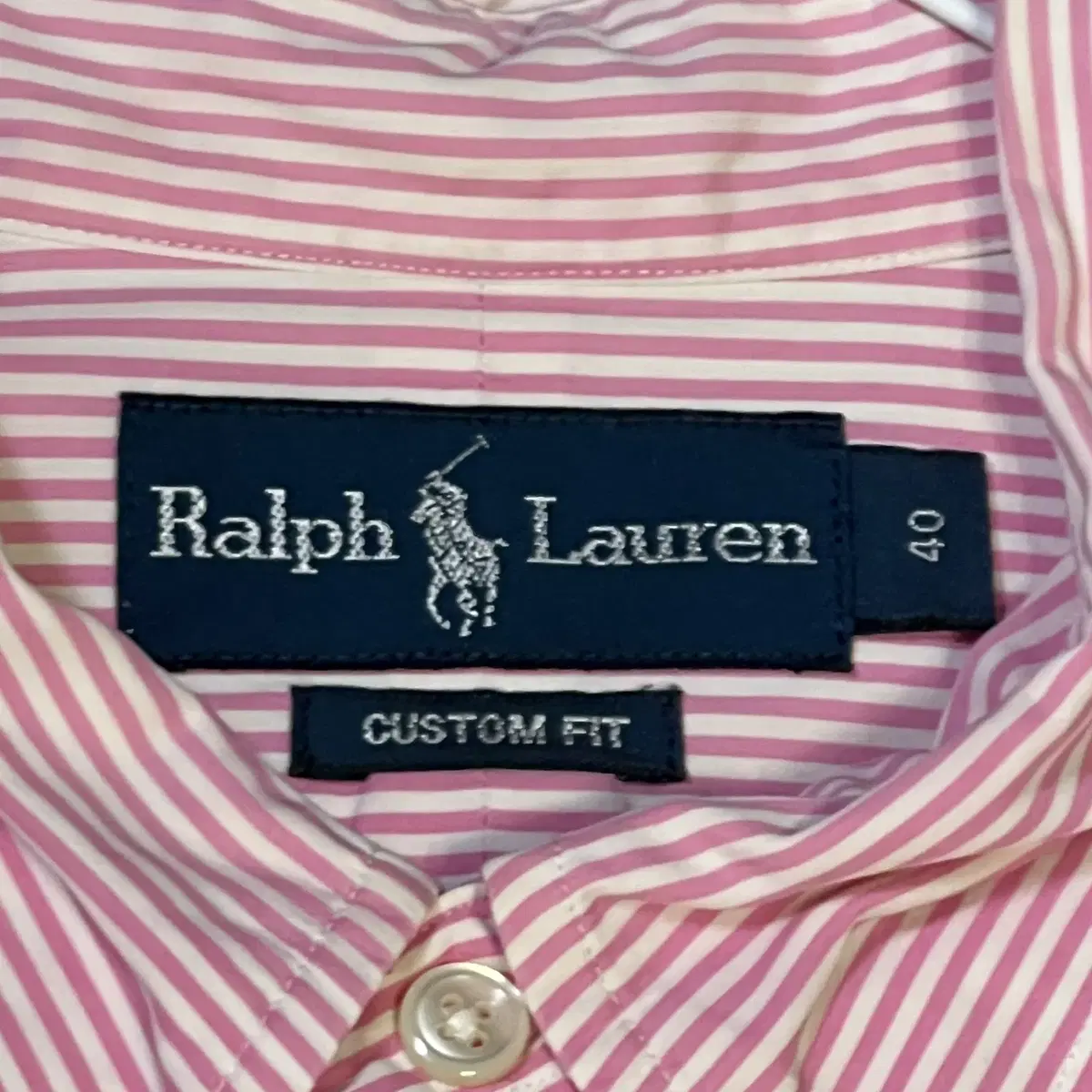 랄프로렌 핑크 스트라이프 셔츠 Ralph Lauren