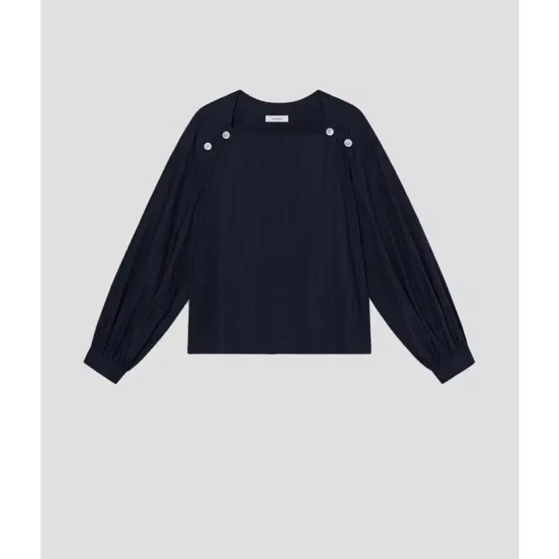 문달 moondal garni blouse in deep navy