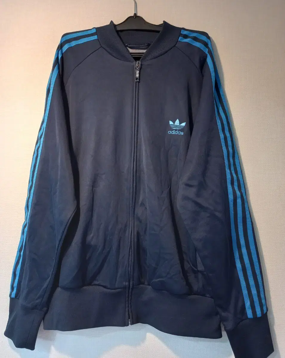 Adidas Colossal Sky Blue Navy Track Top Jersey Zip Up 105/XL