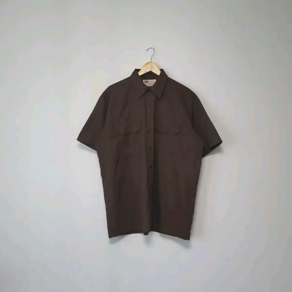 (100) DICKIES 디키즈 밤색 반팔 워크 셔츠