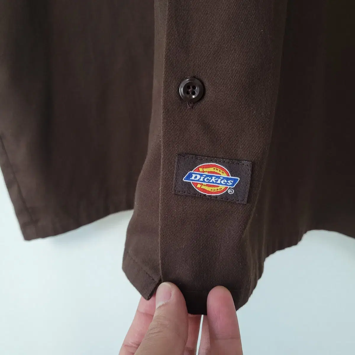 (100) DICKIES 디키즈 밤색 반팔 워크 셔츠