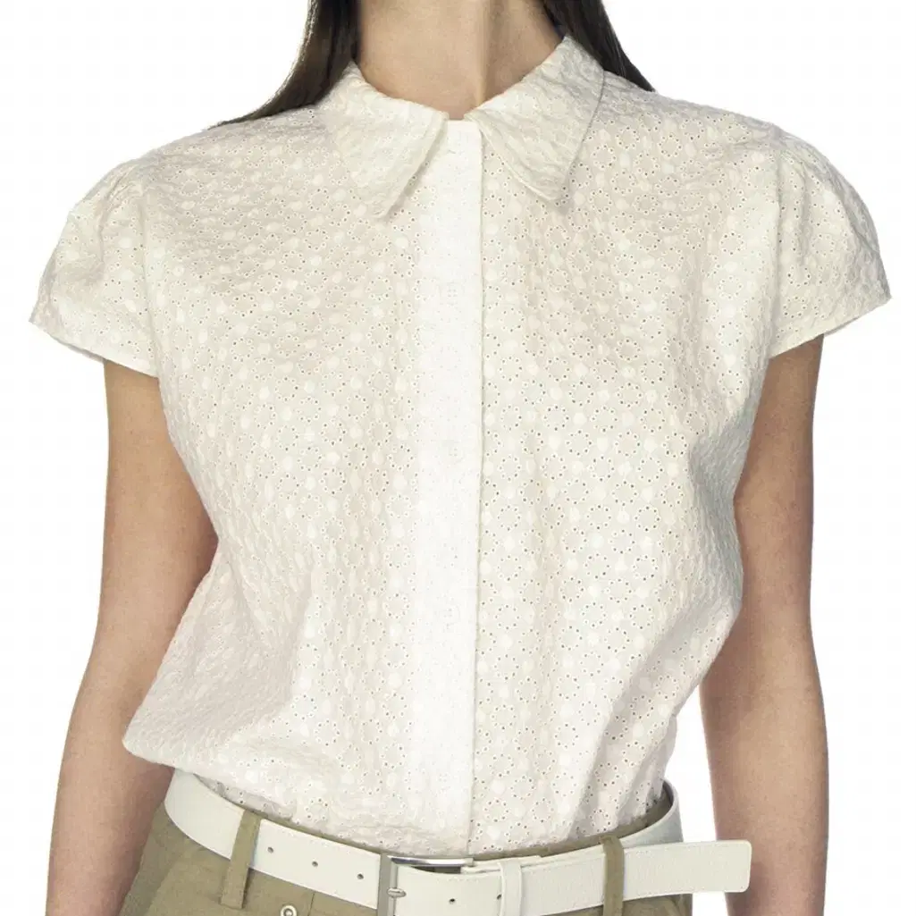 버뮬라 EYELET COTTON BLOUSE S