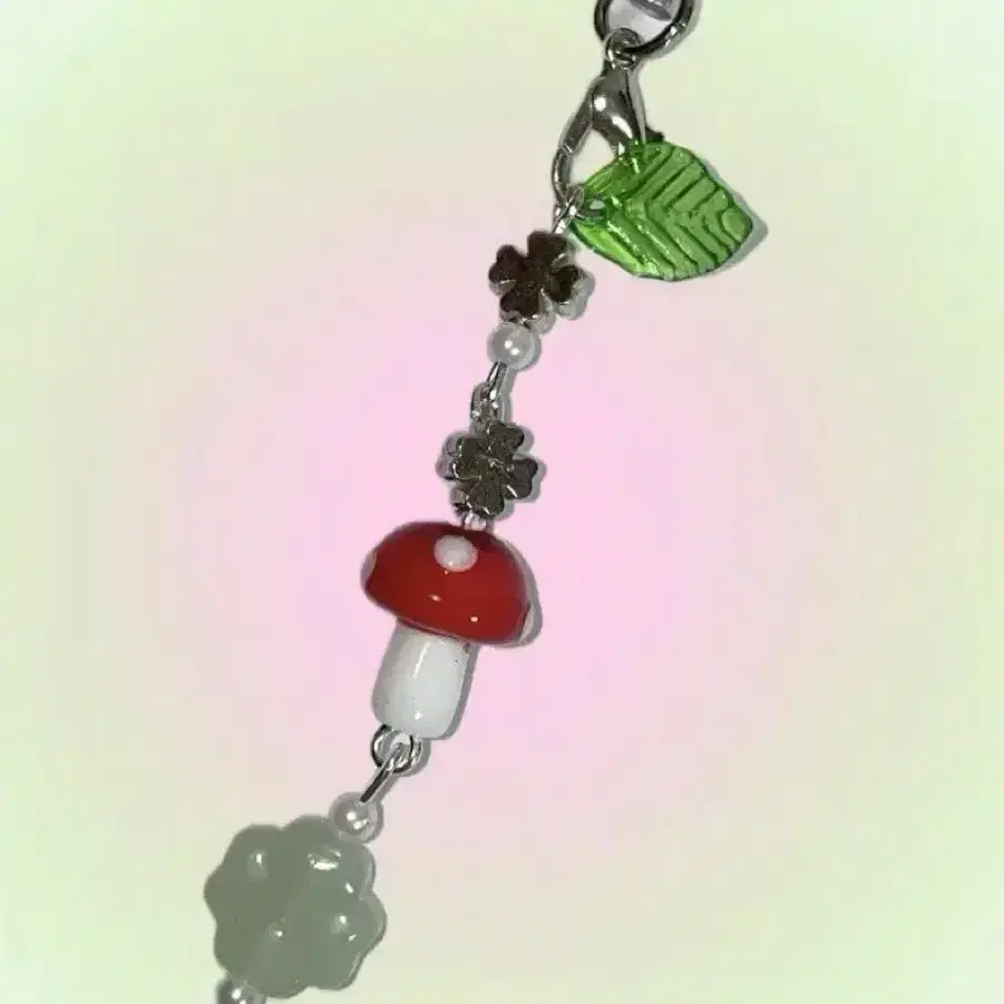 *clover mushroom keyring 비즈키링