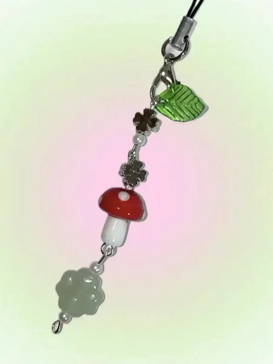 *clover mushroom keyring 비즈키링