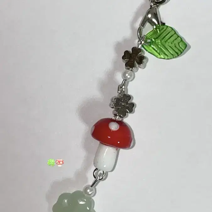 *clover mushroom keyring 비즈키링