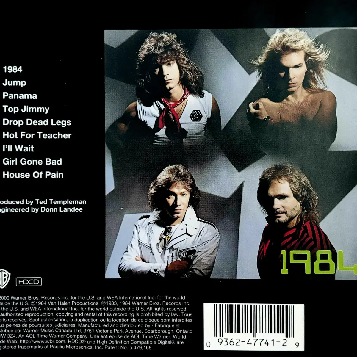 Van Halen - 1984 (CD) 캐나다반 민트급 중고