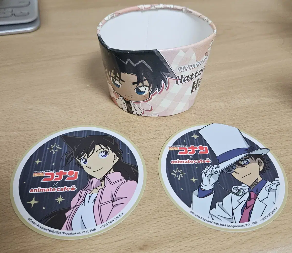 Detective Conan the Barbarian Anime Cafe Perks: Heiji Cupholder, Gokudo Kid, Ran Perks