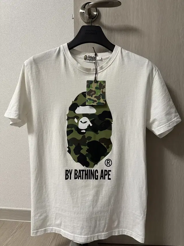 [L] 베이프 BAPE 카모 티셔츠 화이트