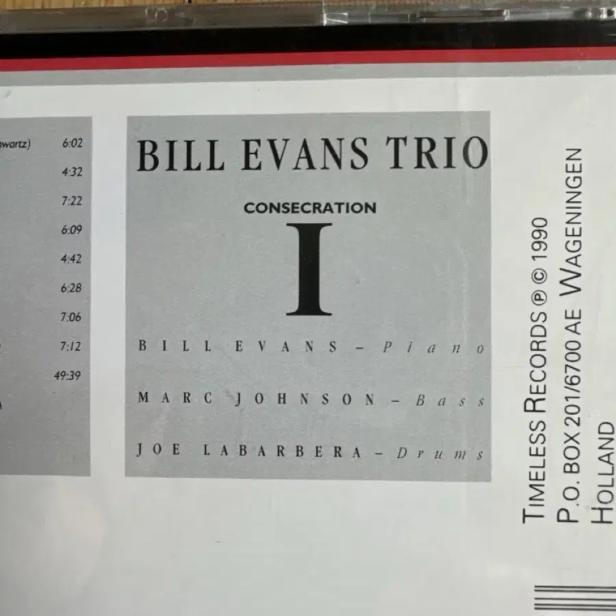 수입} Bill Evans Trio- Consecration