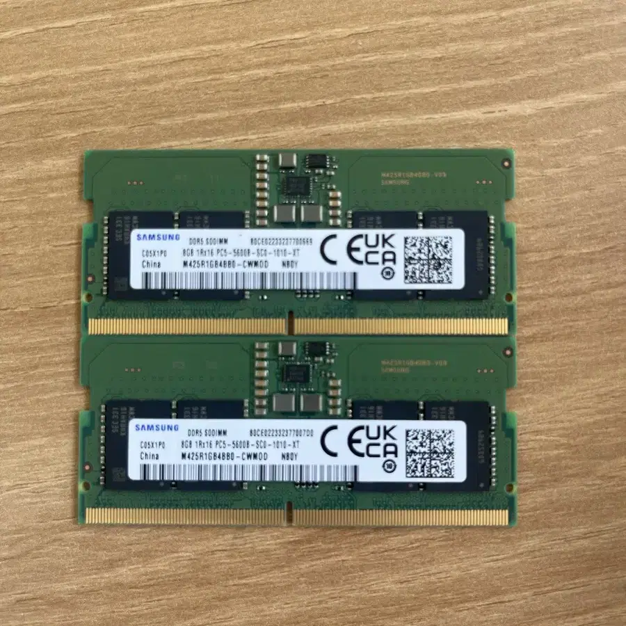 삼성 노트북용 DDR5 PC5-44800 8GB 개당 2만원