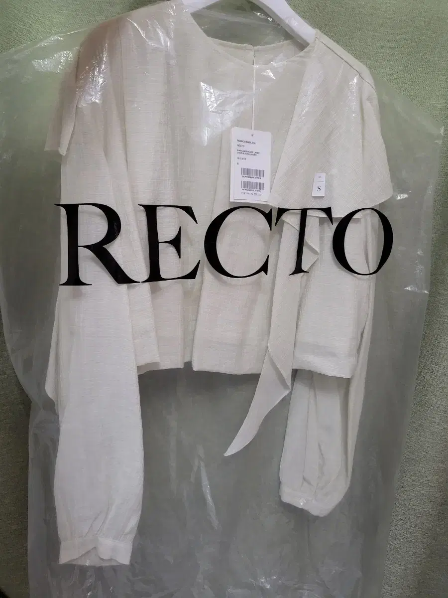 [268000원 택O 새상품] RECTO 렉토 스카프 블라우스 SCARF