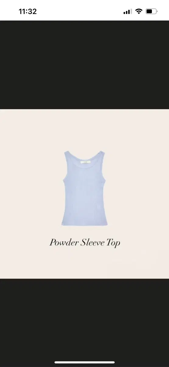 Le Plain Powder Sleeve Top Blue