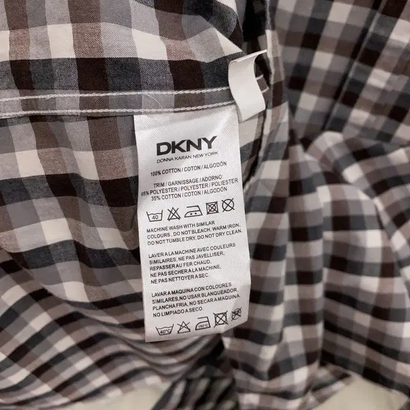 도나카란뉴욕 DKNY 체크 긴팔 셔츠 95 S01421