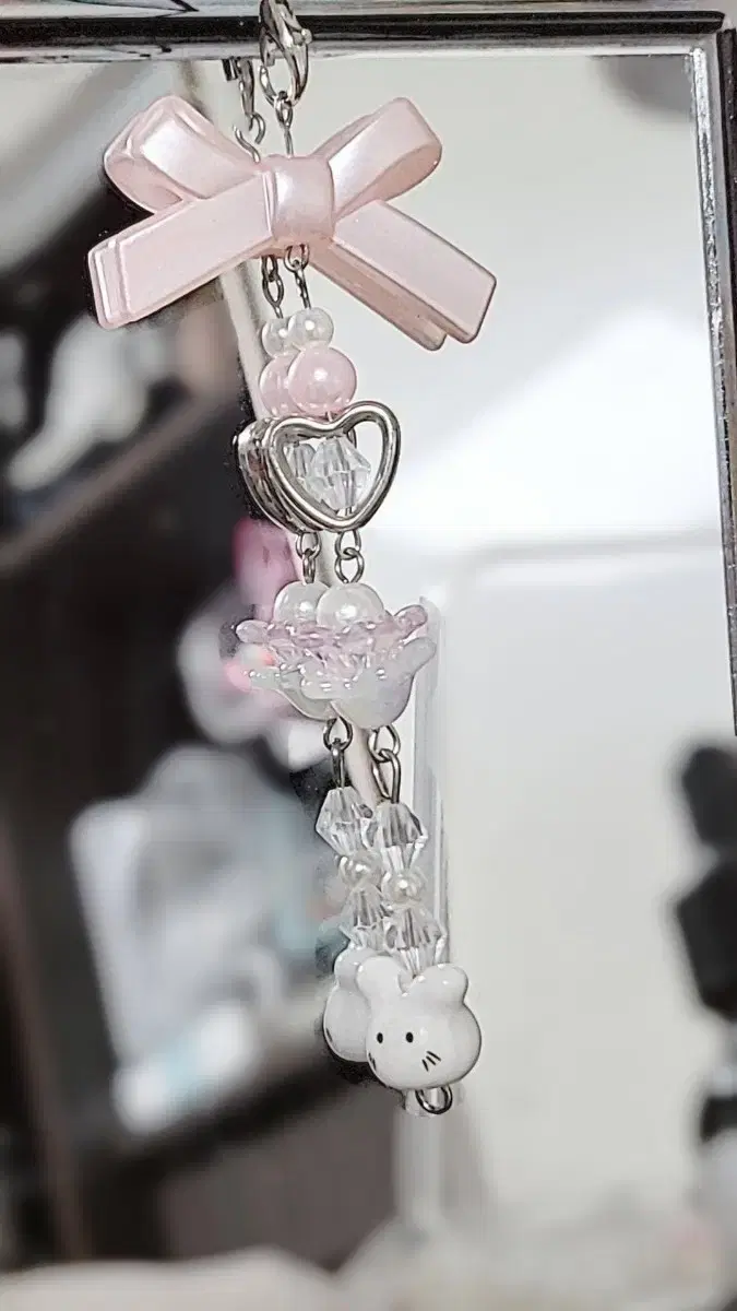 Rabbit Beads Keyring