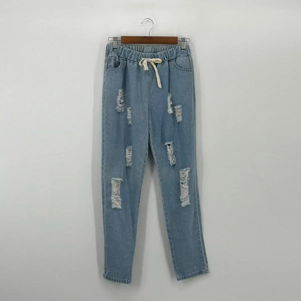 Younchong Damage Jeans, Exhausted Pants, Jeans (F size)