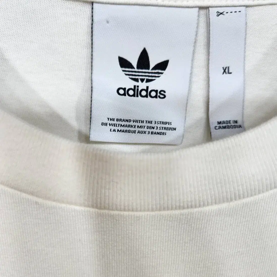 XL/ adidas 아디다스 빅로고 반팔티 화이트 /01-01