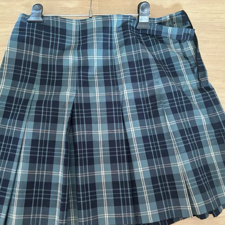 포니테일 School Rock Check Pleats skirt