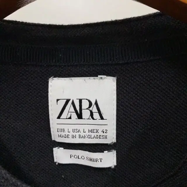 자라 ZARA 블랙 차이나카라 반팔카라티 100 A05185